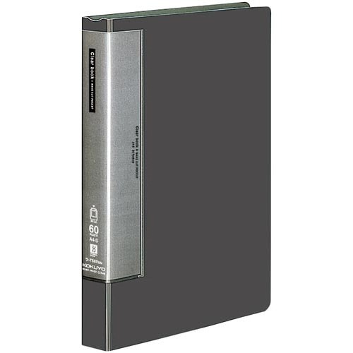 クリヤーブックＷＣ　固定式Ａ４縦６０枚濃灰５冊画像