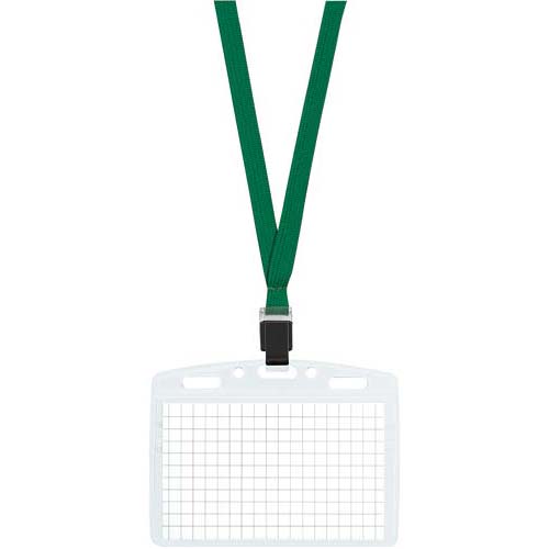 ネックストラップ名札アイドプラス名刺ＩＤ用　Ｃ付緑画像