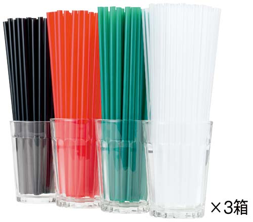 ストレートストロー　ブラック　裸　５００本×３箱画像