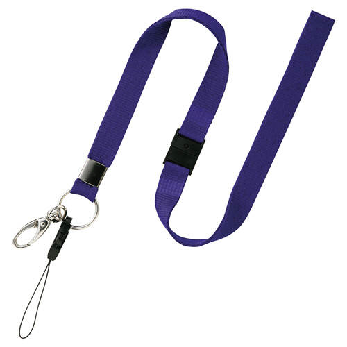 名札用ｽﾄﾗｯﾌﾟ 幅広無地 青 1本画像