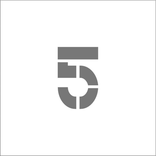 ステンシル　マグネット　5　文字サイズ50×40mm　1枚画像
