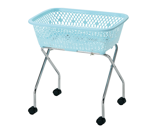 脱衣カゴ キャスター付き ブルー 560×420×570mm画像