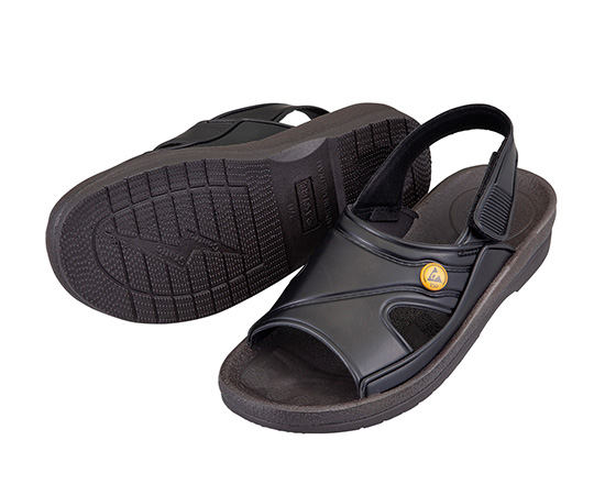 アズピュアESDサンダル　黒　LL画像