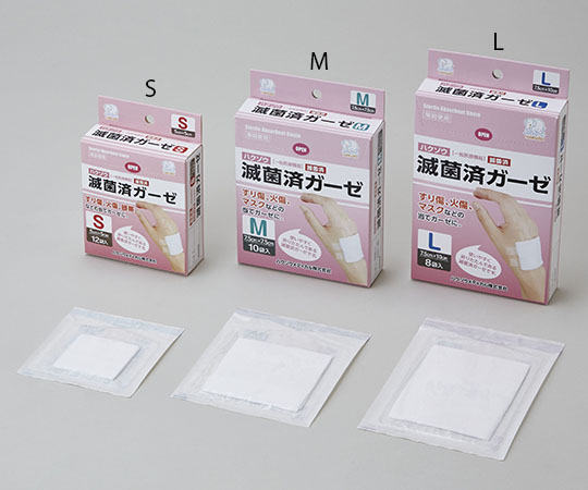滅菌済ガーゼ　Mサイズ　7.5cm×7.5cm　12ply　1枚×10袋/箱画像