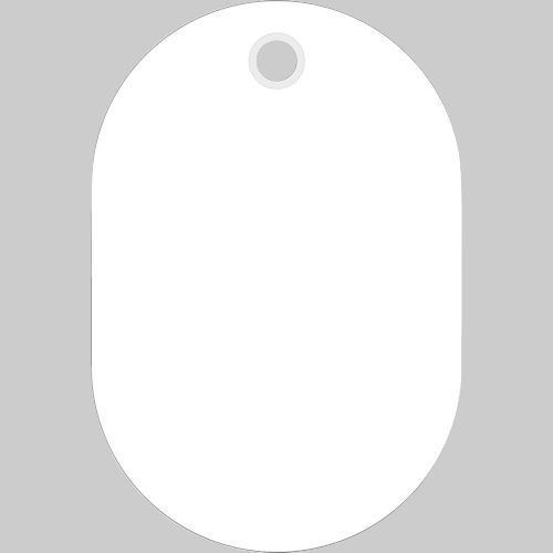 小判札(無地札) 白 45×30mm ｽﾁﾛｰﾙ樹脂 1枚画像