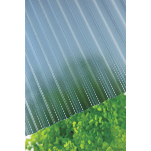 ﾎﾟﾘｶ波板熱線ｶｯﾄ 32波 6尺 4050ｸﾘｱｽﾓｰｸﾏｯﾄ 1枚画像