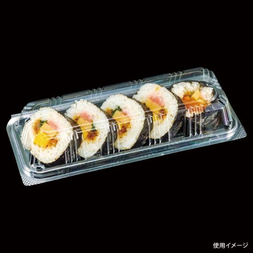 フードパック SHN-3 エフピコチューパ 透明なパッケージ内に商品が収められ、上部がシールで封印された状態