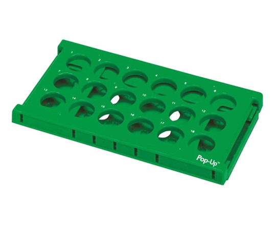 遠沈管用折りたたみラック　2個入　緑画像