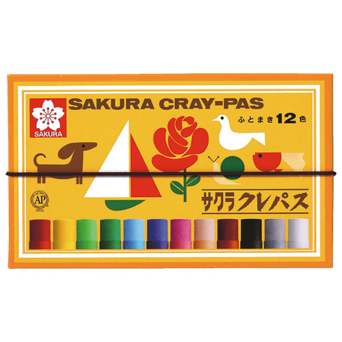 ｸﾚﾊﾟｽ太巻 12色(各色1本) ﾊﾞﾝﾄﾞ付き 1箱画像