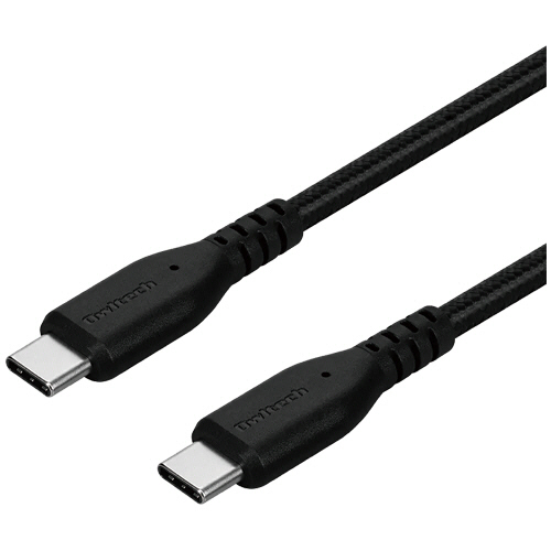 やわらか超タフで断線に強い　C　to　Cケーブル　PD60W対応　ブラック　2m　1本