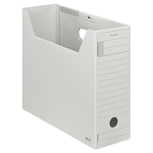 ﾌｧｲﾙﾎﾞｯｸｽ-FS(Fﾀｲﾌﾟ) A4ﾖｺ 背幅102mm ｸﾞﾚｰ ﾌﾀ付 1ｾｯﾄ(5冊)画像