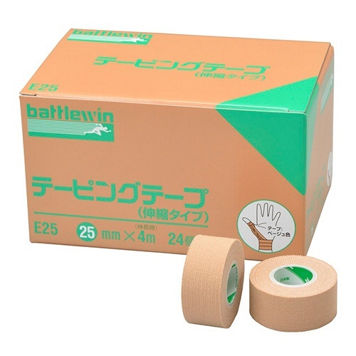バトルウィン　テーピングテープ　Eタイプ(伸縮)　25mm×4m　1箱(24巻)画像