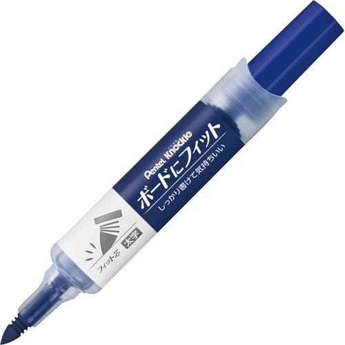 ボードマーカーノックル　太中字ソフト丸芯　青10本