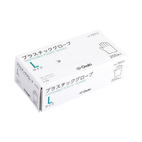 オオサキ　プラスチックグローブ　Ｌサイズ　×１２箱画像