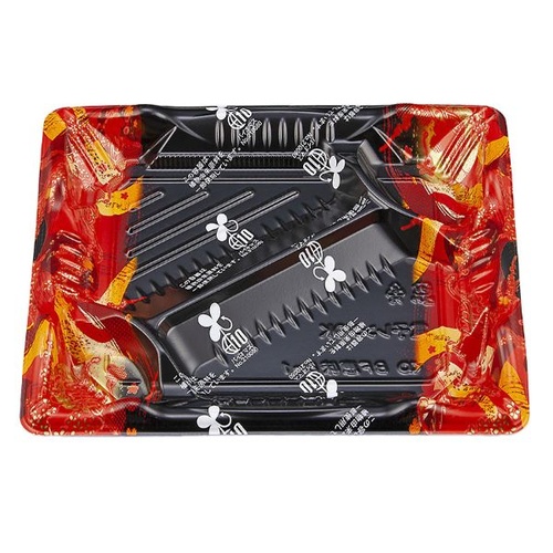 シーピー化成 弁当容器 BF恵味8-1 短冊赤B 本体(N)画像