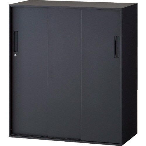 壁面書庫 Calmatio3枚引戸型 下置専用W900×D450×H1030mm ｻﾃﾝﾌﾞﾗｯｸ 1台画像