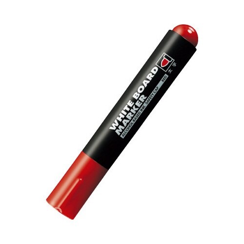 ホワイトボード用マーカー　太字丸芯　赤画像
