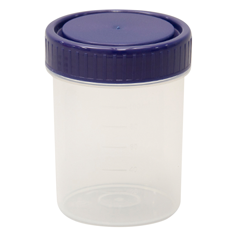 滅菌サンプル容器（個包装タイプ） 青 120mL 1箱（200個入）画像