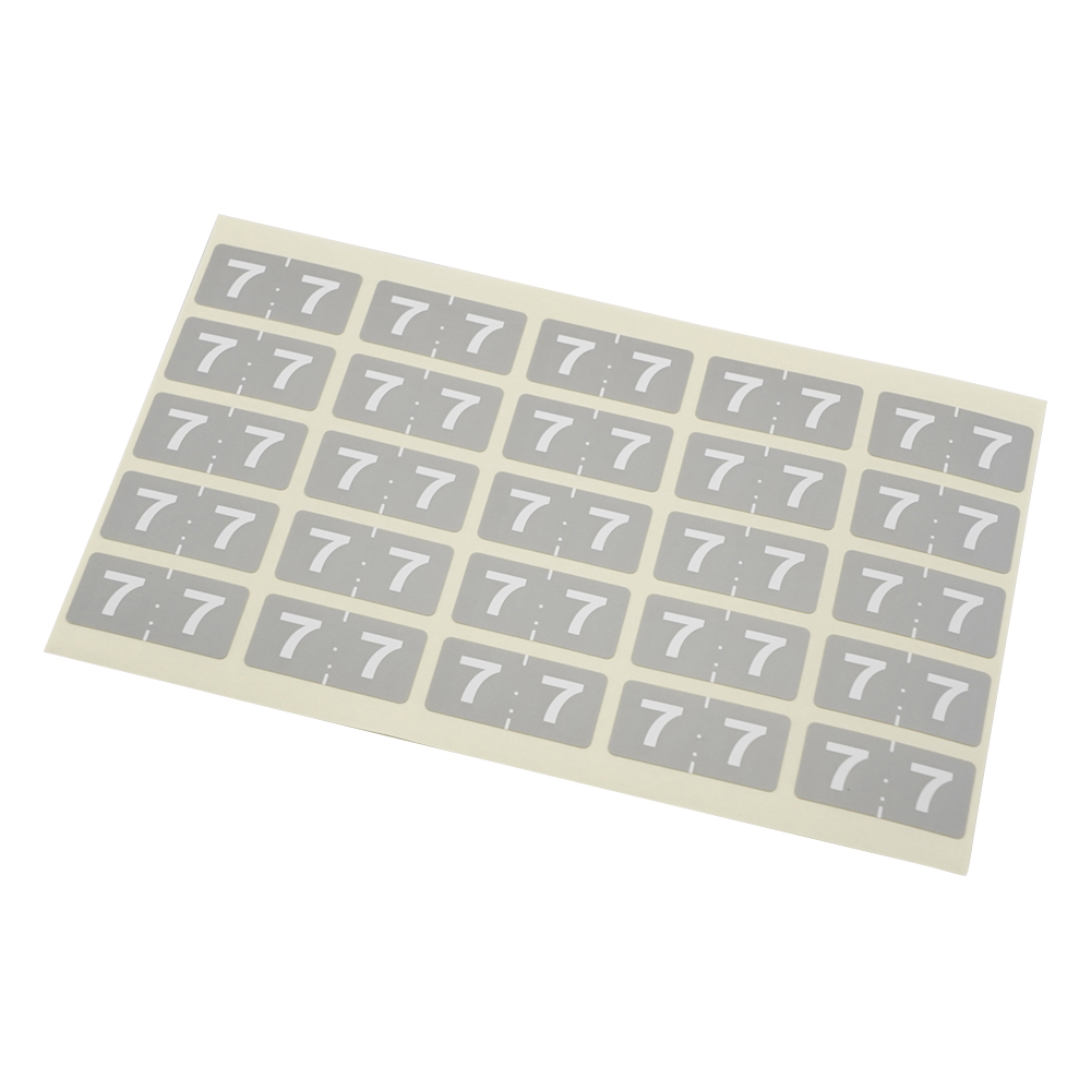 カラーナンバーラベル　15×30mm(7)　1袋(25片×10枚入)