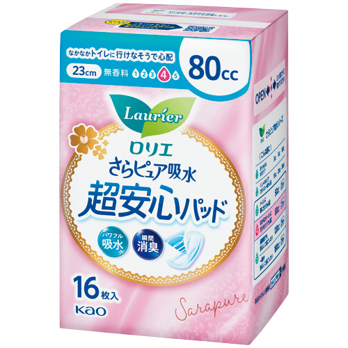 ﾛﾘｴ さらﾋﾟｭｱ吸水超安心ﾊﾟｯﾄﾞ 80cc 1ﾊﾟｯｸ(16枚)画像