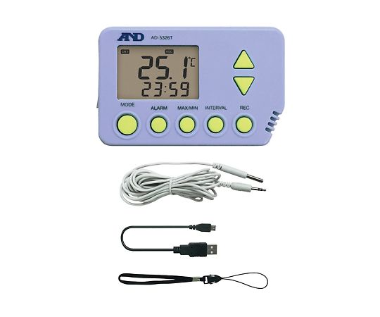 大容量メモリ デジタル温度データロガー(外部温度センサ付属)