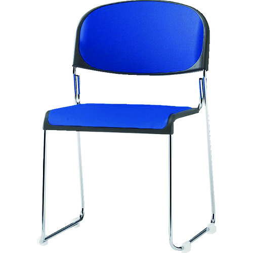 ＴＯＫＩＯ　ミーティングチェア（スタッキング）　ビニールレザー　インディゴブルー画像