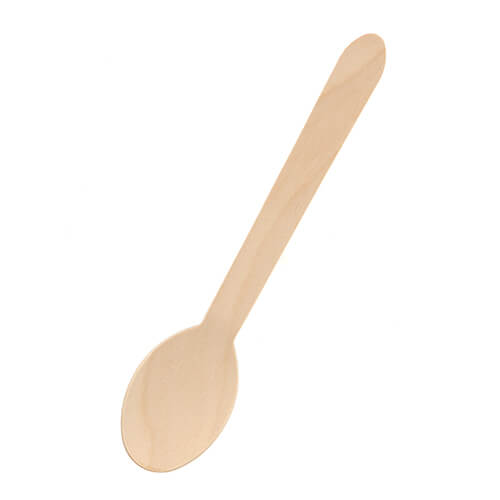 長井紙業 木製スプーン 48巾ナチュラル 160mm 個包装 100本画像