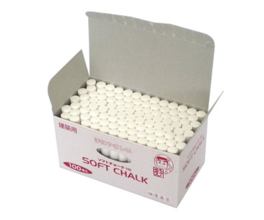 建築用　ソフトチョーク100　白　100本入画像