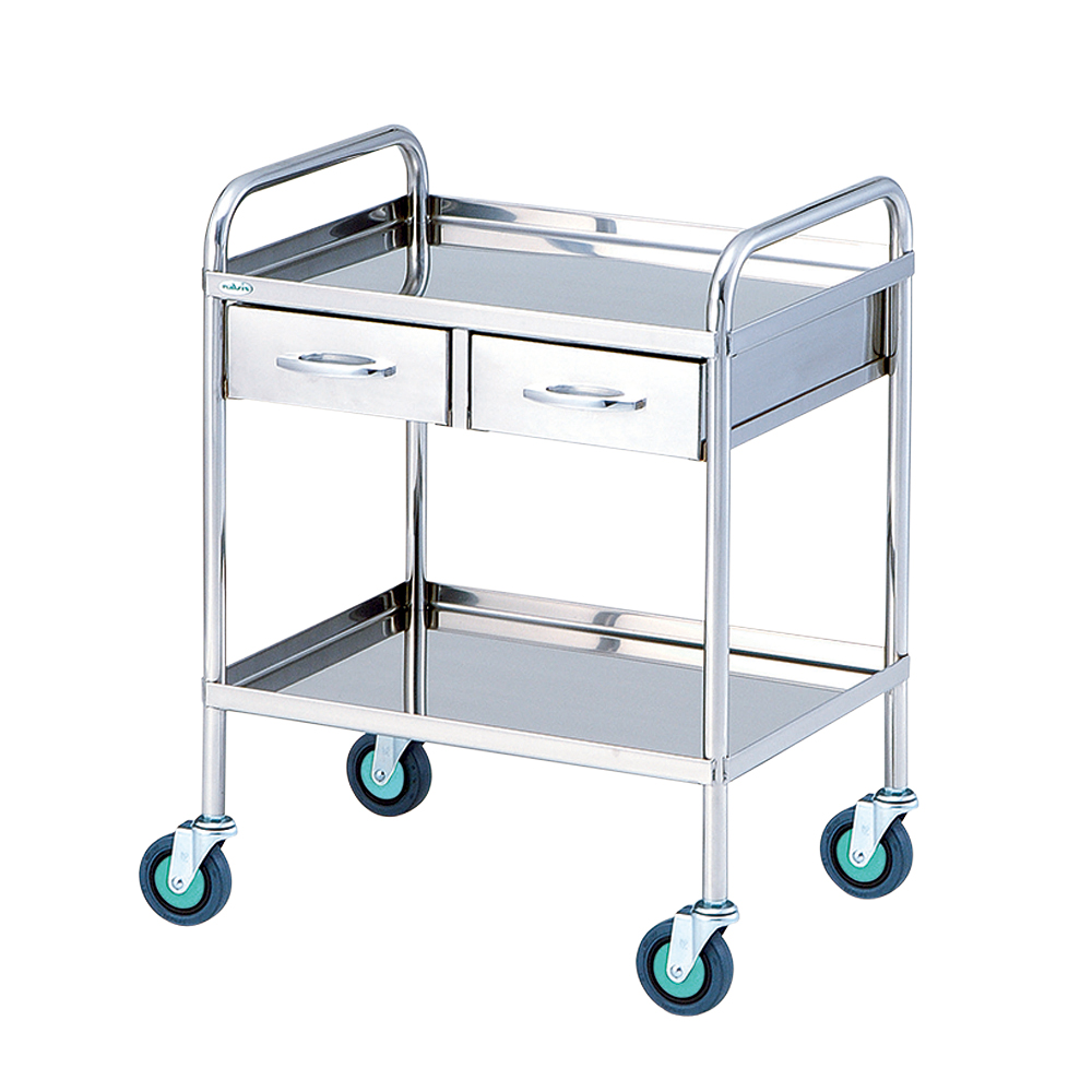 とっても静かな枠付回診車(2段) 603×453×800mm画像