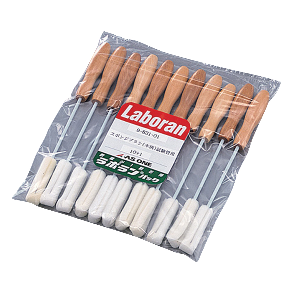 ラボラン(R)スポンジブラシ(木柄)　試験管用　11本入画像