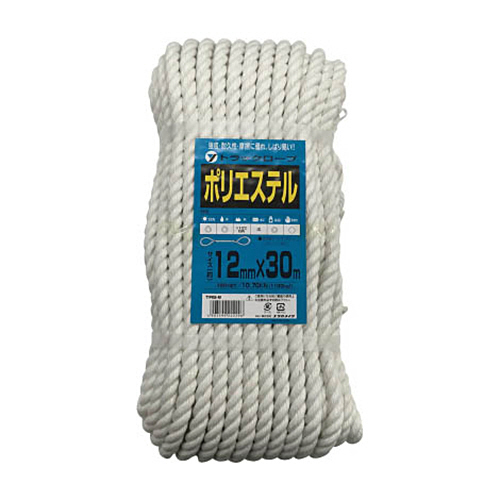 ﾛｰﾌﾟ ﾎﾟﾘｴｽﾃﾙﾄﾗｯｸﾛｰﾌﾟ 12mm×30m 1巻画像