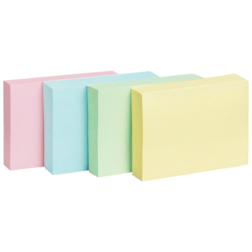 ふせん 38×50mm 4色混色 1ｾｯﾄ(100冊:20冊×5ﾊﾟｯｸ)画像