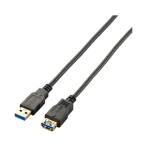 ＵＳＢ３．０延長ケーブル（Ａ－Ａ）　２ｍ　ブラック