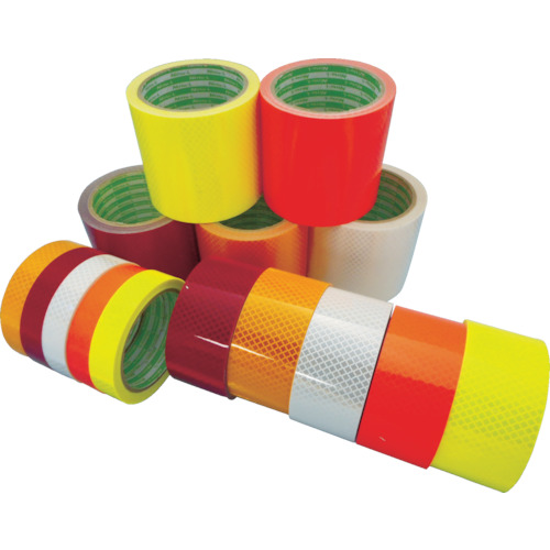 高輝度ﾌﾟﾘｽﾞﾑ反射ﾃｰﾌﾟ45mm×5m ﾎﾜｲﾄ 1巻画像