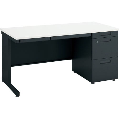 インベント片袖Ｄ７００Ｗ１４００　黒脚　ＷＨ