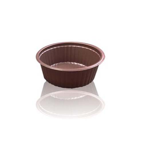 中央化学 軽食容器 BAKEQ 96φ 180cc 茶 本体画像