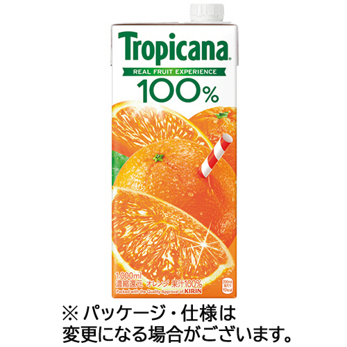 ﾄﾛﾋﾟｶｰﾅ 100%ｼﾞｭｰｽ ｵﾚﾝｼﾞ 1L 紙ﾊﾟｯｸ 1ｹｰｽ(6本)