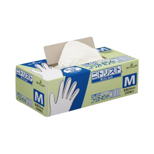 ニトリスト・ホワイト１００枚入　ホワイト　Ｍ　１梱画像