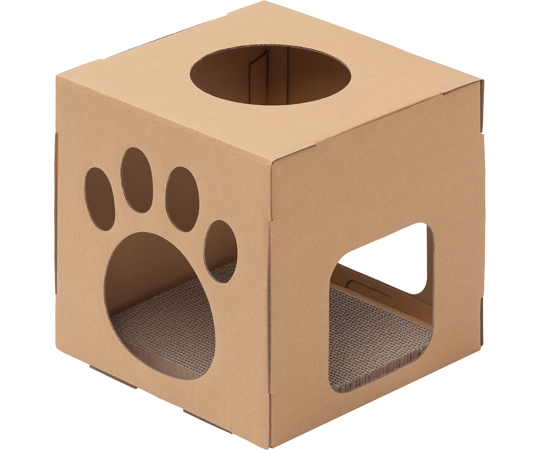 ねこねこトンネル BOX+T字セット 斜めから見たトンネルとT字型の連結部分が強調された様子