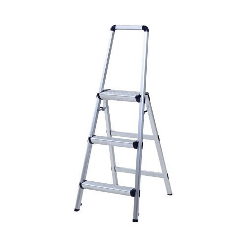 取っ手がついて開閉簡単　上枠付き踏み台３段画像