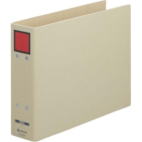 保存ファイルドッチ（両開き）Ａ４横背幅６５ｍｍ赤画像