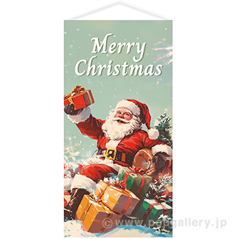 タペストリー レトロクリスマス（防炎加工）画像