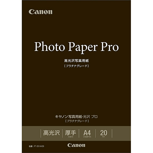写真用紙･光沢 ﾌﾟﾛ [ﾌﾟﾗﾁﾅｸﾞﾚｰﾄﾞ] 印画紙ﾀｲﾌﾟ PT-201A420 A4 1冊(20枚)画像