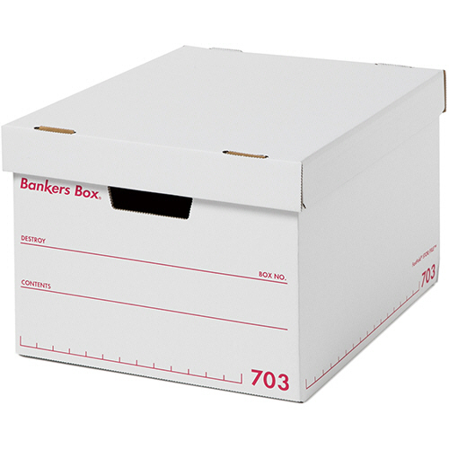 ﾊﾞﾝｶｰｽﾞﾎﾞｯｸｽ 703sﾎﾞｯｸｽ A4 ふた付 ﾎﾜｲﾄ/ﾚｯﾄﾞ 1ｾｯﾄ(9個:3個×3ﾊﾟｯｸ)画像