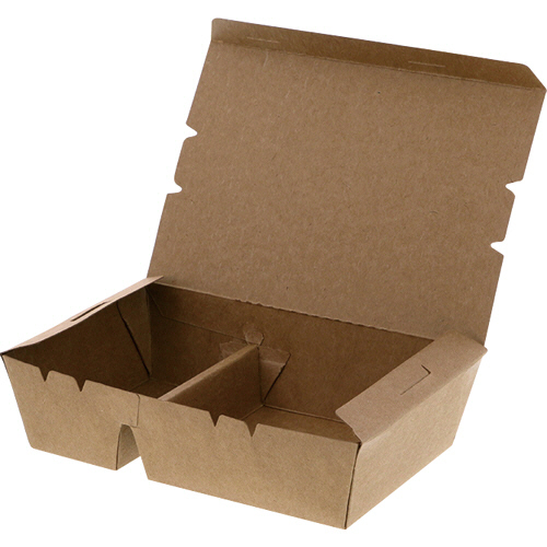 弁当容器 ｴｺﾗﾝﾁﾎﾞｯｸｽ 2仕切 1ﾊﾟｯｸ(20枚)画像