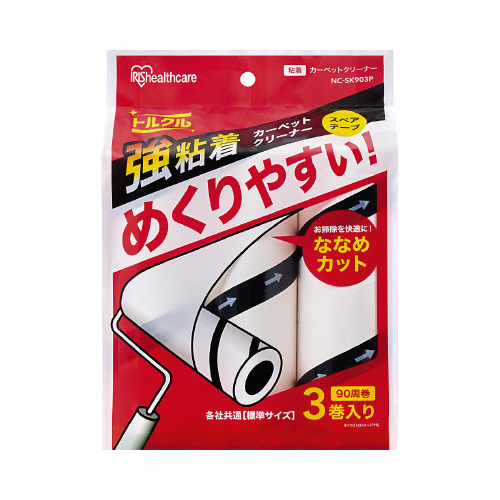 カーペットクリーナー　スペア　強粘着　３巻入Ｘ６画像