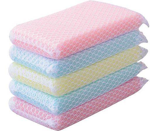 カラフルメッシュスポンジ　5個画像