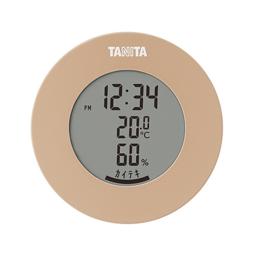 デジタル温湿度計　ライトブラウンＴＴ－５８５ーＢＲ画像