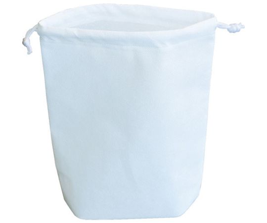 不織布巾着袋　B5サイズ　マチあり　ホワイト　10枚入画像