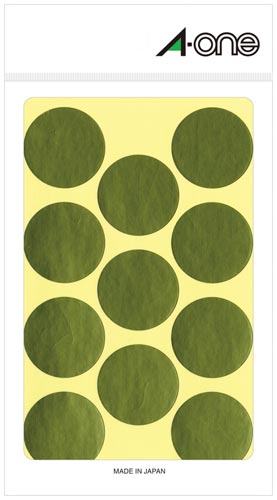 カラーラベル　丸型　３０ｍｍ径　金画像